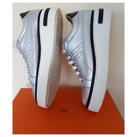 hermes polo sneakers silver|Hermes sneakers for women.